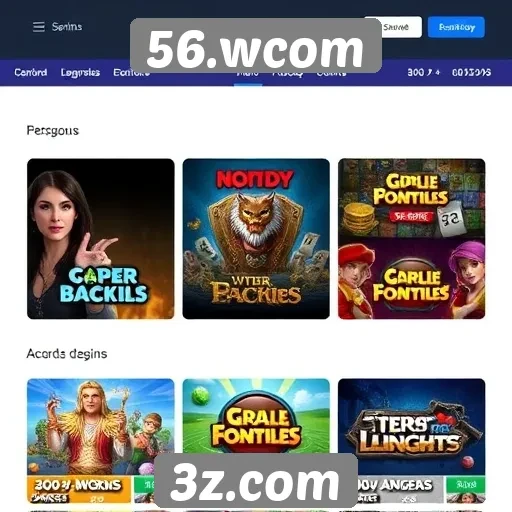 Visão geral dos jogos disponíveis em 56.wcom